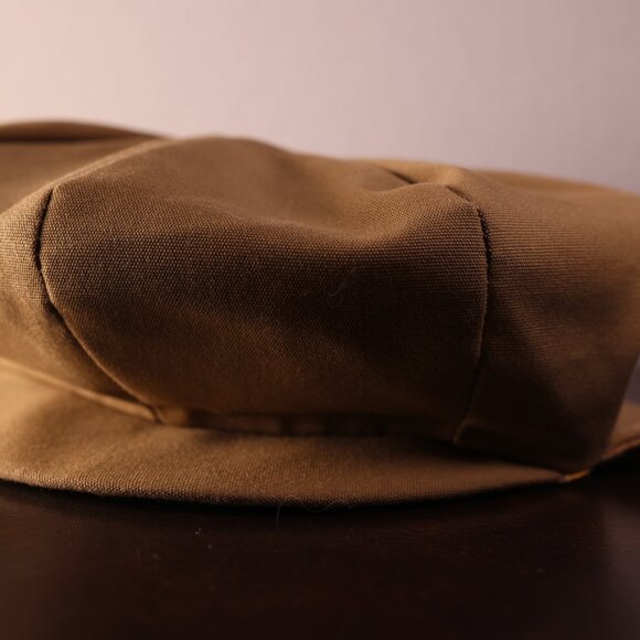 Vintage 1940's Driving Cap in Khaki with chin strap - Picture 7 of 10